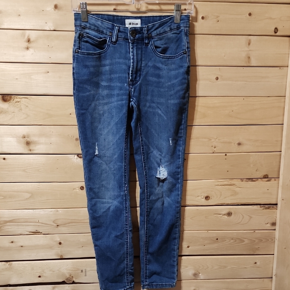 Hudson Jeans Blue Distressed Denim Jeans